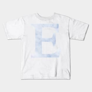 The Letter E Blue Marble Kids T-Shirt